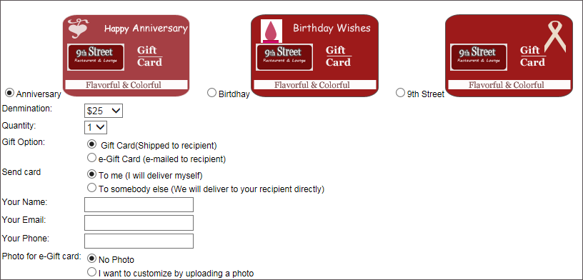 online gift cards software.