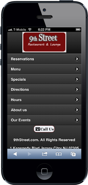 free restaurant mobile webite